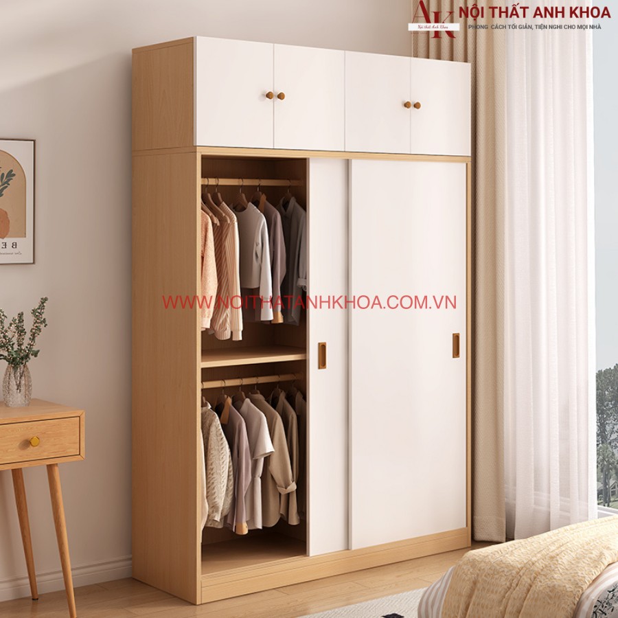 Tủ quần áo cửa lùa 2 cánh cao cấp Tủ quần áo cửa lùa 2 cánh cao cấp