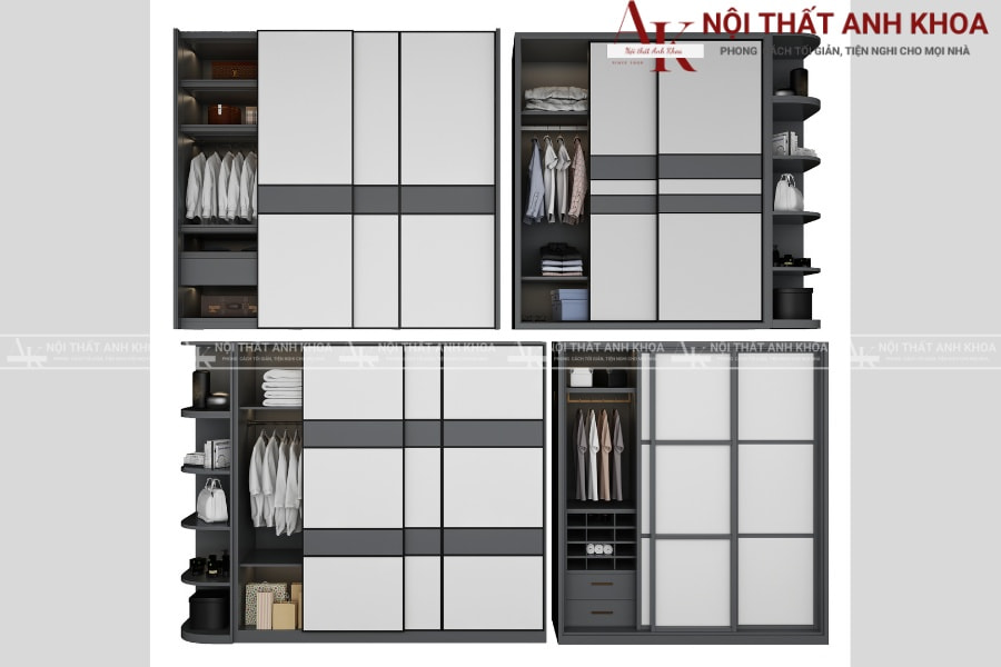 Tủ quần áo cửa lùa 2m - Nội Thất Anh Khoa Tủ quần áo cửa lùa 2m - Nội Thất Anh Khoa