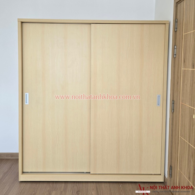 Tủ quần áo cửa lùa 2 cánh gỗ công nghiệp Tủ quần áo cửa lùa 2 cánh gỗ công nghiệp