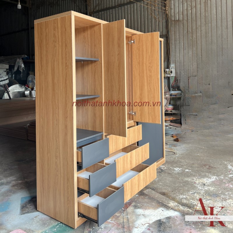 Tủ Quần Áo Cửa Lùa Gỗ MDF Hiện Đại Tủ Quần Áo Cửa Lùa Gỗ MDF Hiện Đại