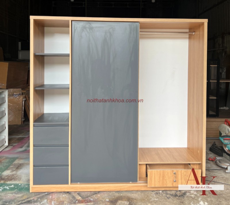 Tủ Quần Áo Cửa Lùa Gỗ MDF Hiện Đại Tủ Quần Áo Cửa Lùa Gỗ MDF Hiện Đại