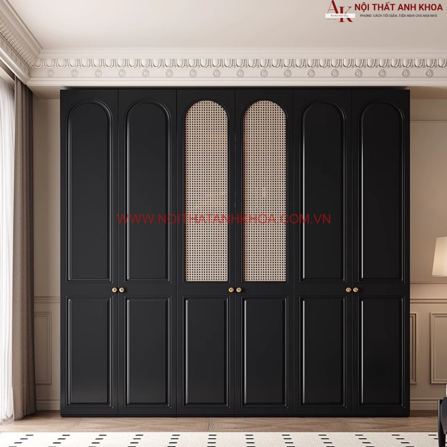 Tủ quần áo màu đen gỗ công nghiệp sang trọng đẳng cấp Tủ quần áo màu đen gỗ công nghiệp sang trọng đẳng cấp