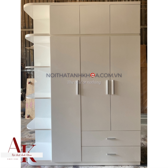 Tủ Quần Áo Giá Rẻ Màu Trắng Gỗ Công Nghiệp Cao Cấp Tủ Quần Áo Giá Rẻ Màu Trắng Gỗ Công Nghiệp Cao Cấp