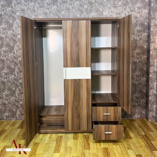 Tủ Quần Áo Giá Rẻ Gỗ MDF 3 Cánh Đơn Giản Tiện Lợi Tủ Quần Áo Giá Rẻ Gỗ MDF 3 Cánh Đơn Giản Tiện Lợi