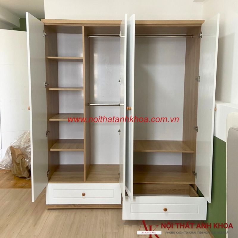 Tủ áo gỗ công nghiệp 1m6 x 2m Tủ áo gỗ công nghiệp 1m6 x 2m