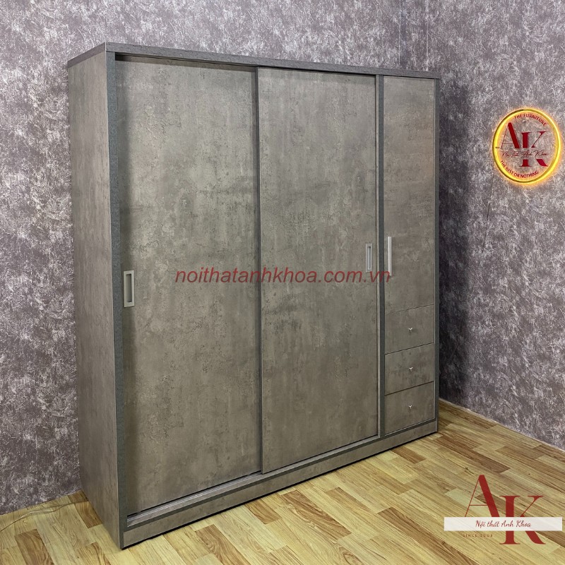 Tủ Quần Áo Giá Rẻ Gỗ MDF Màu Bê Tông Bền Cao Cấp Tủ Quần Áo Giá Rẻ Gỗ MDF Màu Bê Tông Bền Cao Cấp