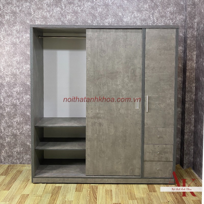 Tủ Quần Áo Giá Rẻ Gỗ MDF Màu Bê Tông Bền Cao Cấp Tủ Quần Áo Giá Rẻ Gỗ MDF Màu Bê Tông Bền Cao Cấp