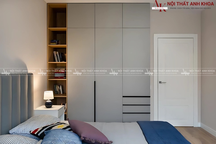 Tủ quần áo gỗ công nghiệp 1m6 có ngăn kéo ngoài Tủ quần áo gỗ công nghiệp 1m6 có ngăn kéo ngoài