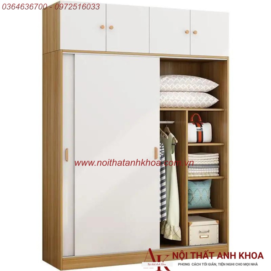 Tủ Quần Áo Gỗ Công Nghiệp 2 Cánh Cửa Lùa Tủ Quần Áo Gỗ Công Nghiệp 2 Cánh Cửa Lùa