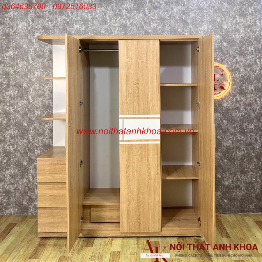 Tủ Quần Áo gỗ công nghiệp 3 cánh Tủ Quần Áo gỗ công nghiệp 3 cánh