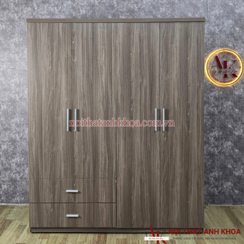 Tủ Quần Áo Gỗ Công Nghiệp 4 Cánh Màu Nâu Vân Gỗ Đẹp Giá Tốt Tủ Quần Áo Gỗ Công Nghiệp 4 Cánh Màu Nâu Vân Gỗ Đẹp Giá Tốt