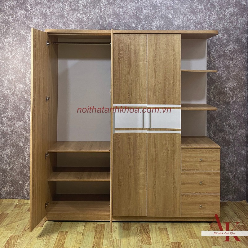 Tủ Quần Áo Gỗ Công Nghiệp Màu Vàng Có Kệ Đẹp Phong Cách Tủ Quần Áo Gỗ Công Nghiệp Màu Vàng Có Kệ Đẹp Phong Cách