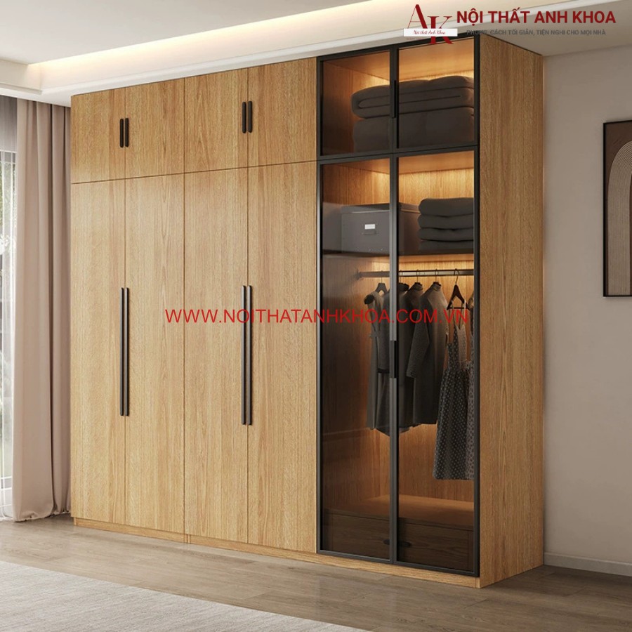 Tủ quần áo gỗ MDF đẹp hiện đại giá rẻ Tủ quần áo gỗ MDF đẹp hiện đại giá rẻ