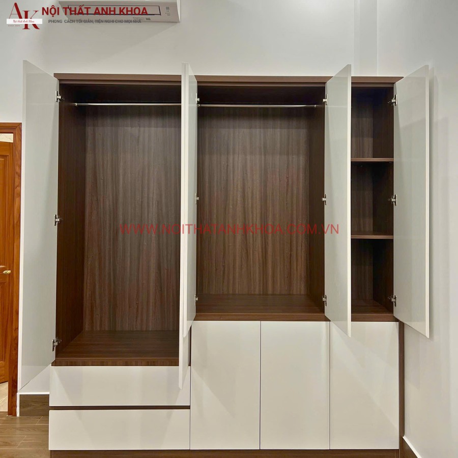 Tủ quần áo phối màu tinh tế, thanh lịch Tủ quần áo phối màu tinh tế, thanh lịch