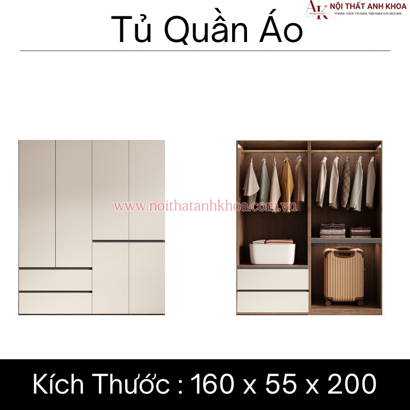 Tủ Quần Áo Gỗ Công Nghiệp MDF Đa Dạng Kích Thước Mẫu Mã Tủ Quần Áo Gỗ Công Nghiệp MDF Đa Dạng Kích Thước Mẫu Mã