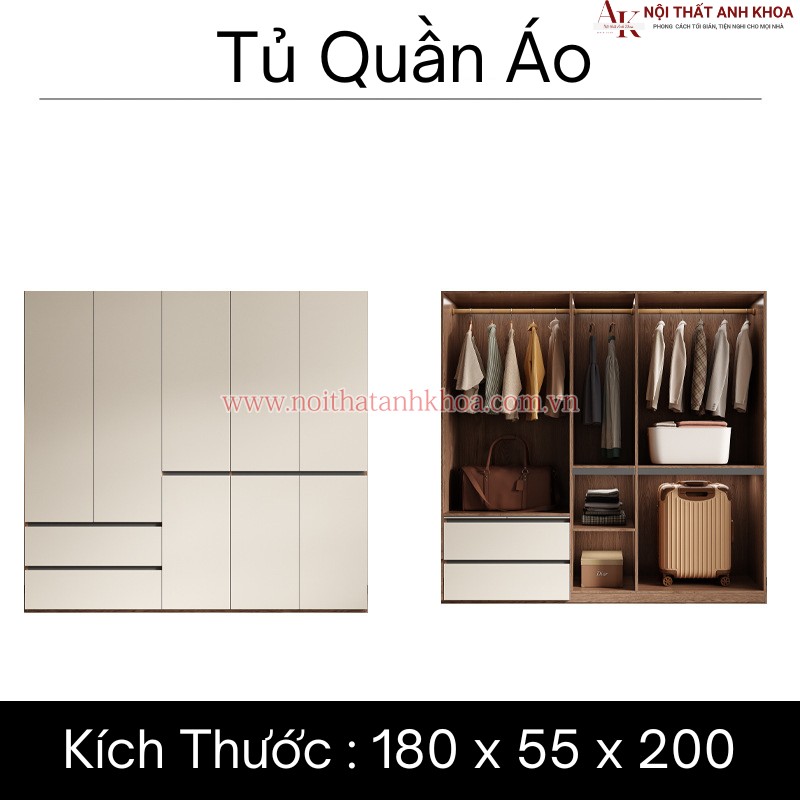 Tủ Quần Áo Gỗ Công Nghiệp MDF Đa Dạng Kích Thước Mẫu Mã Tủ Quần Áo Gỗ Công Nghiệp MDF Đa Dạng Kích Thước Mẫu Mã