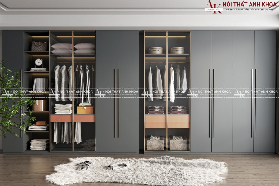 Tủ quần áo gỗ MDF Tủ quần áo gỗ MDF