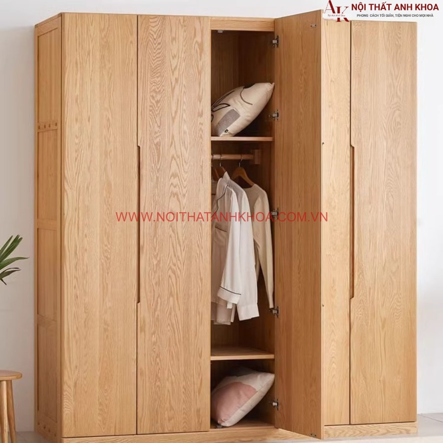 Tủ Quần Áo Gỗ Sồi Cứng Cáp Hiện Đại Tủ Quần Áo Gỗ Sồi Cứng Cáp Hiện Đại