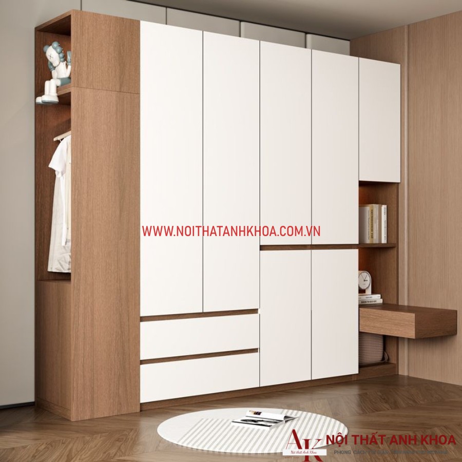 Tủ quần áo phối màu hiện đại, tinh tế Tủ quần áo phối màu hiện đại, tinh tế