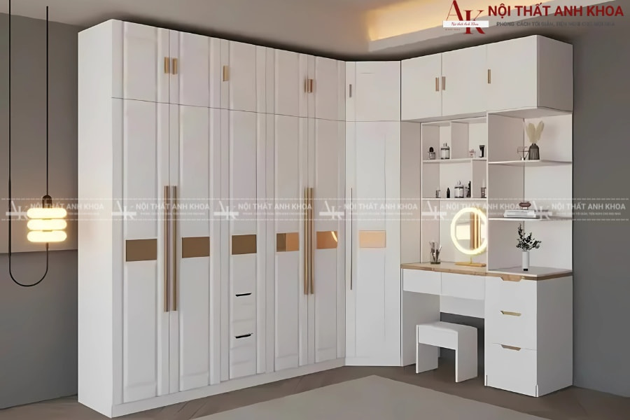 Tủ quần áo góc chữ L - Nội Thất Anh Khoa Tủ quần áo góc chữ L - Nội Thất Anh Khoa