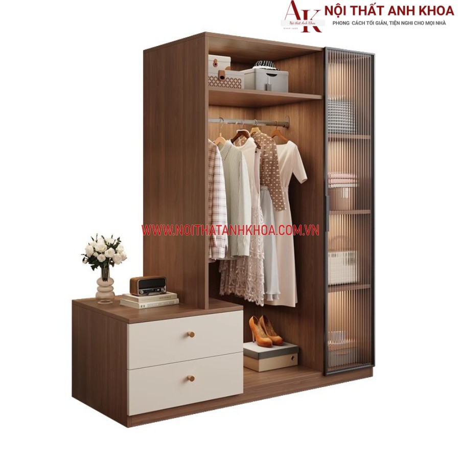Tủ quần áo gỗ MDF cứng cáp, bền đẹp Tủ quần áo gỗ MDF cứng cáp, bền đẹp