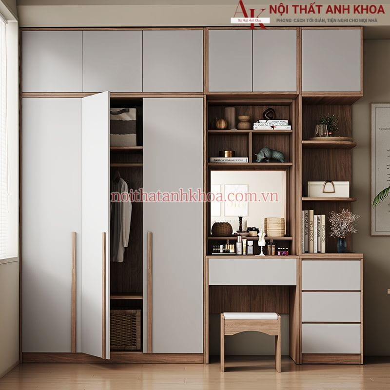 Tủ quần áo kết hợp cùng bàn trang điểm đẹp Tủ quần áo kết hợp cùng bàn trang điểm đẹp