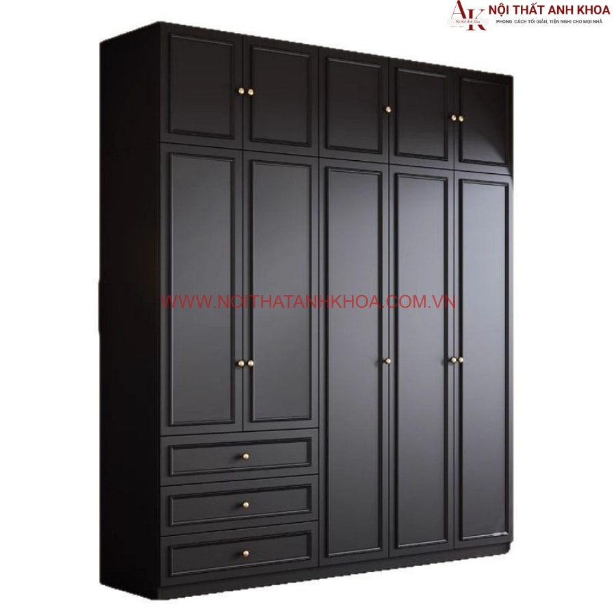 Tủ quần áo màu đen gỗ MDF đẹp lịch lãm Tủ quần áo màu đen gỗ MDF đẹp lịch lãm