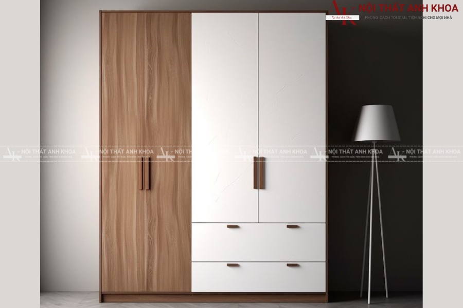 Tủ quần áo MDF 1m6 cánh mở truyền thống Tủ quần áo MDF 1m6 cánh mở truyền thống