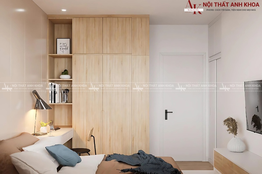Tủ quần áo MDF 1m6 - Nội Thất Anh Khoa Tủ quần áo MDF 1m6 - Nội Thất Anh Khoa