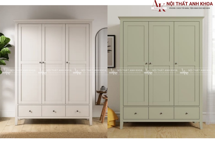Tủ quần áo MDF 3 cánh tiện lợi Tủ quần áo MDF 3 cánh tiện lợi