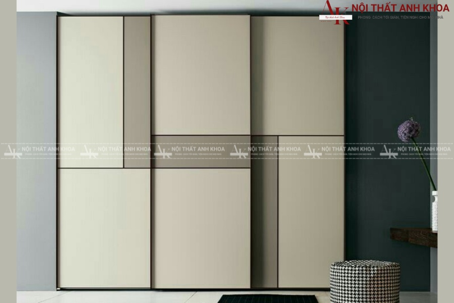 Tủ quần áo MDF cửa lùa hiện đại Tủ quần áo MDF cửa lùa hiện đại