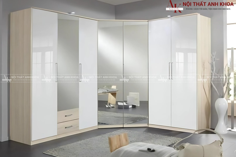 Tủ quần áo tích hợp gương soi toàn thân Tủ quần áo tích hợp gương soi toàn thân