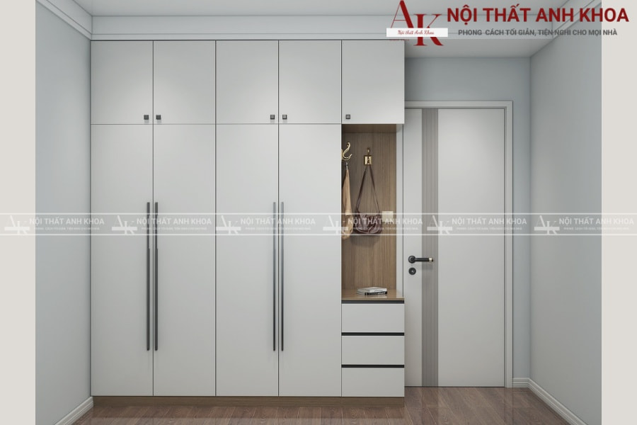  Kích thước tủ áo gỗ 4 cánh - Tiết kiệm diện tích