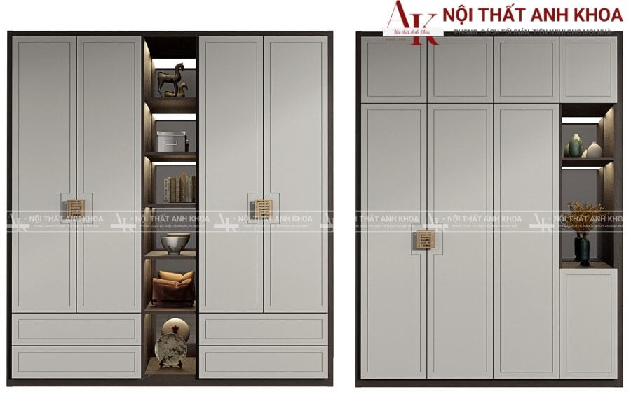 Kích thước tủ quần áo gỗ đẹp và thông dụng