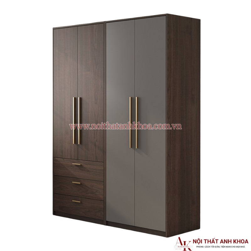 Tủ Quần Áo Gỗ Công Nghiệp 4 Cánh Phối Màu Đẹp Tủ Quần Áo Gỗ Công Nghiệp 4 Cánh Phối Màu Đẹp