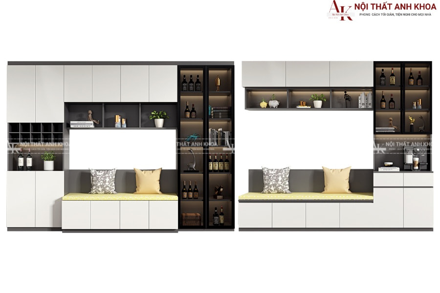 Tủ rượu gỗ công nghiệp MDF Tủ rượu gỗ công nghiệp MDF