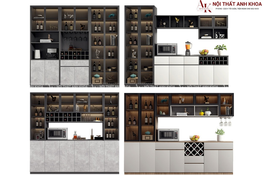 Tủ rượu phòng ăn thiết kế độc đáo dành cho nhà phố Tủ rượu phòng ăn thiết kế độc đáo dành cho nhà phố