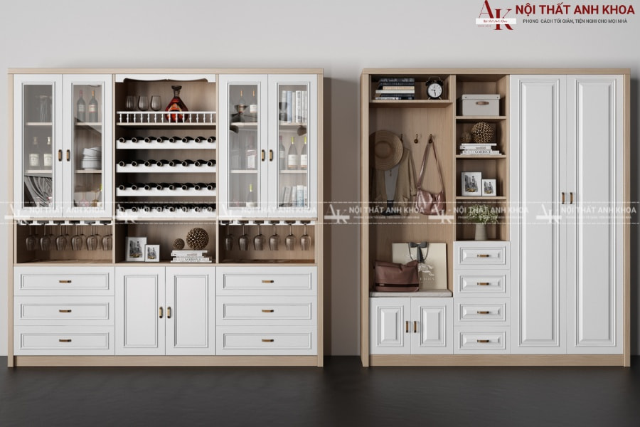Tủ rượu bếp cánh kính - Đỉnh cao thẩm mỹ Tủ rượu bếp cánh kính - Đỉnh cao thẩm mỹ