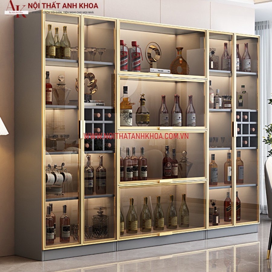 Tủ Rượu Cánh  Tủ rượu cánh kính cường lực khung gỗ MDF hiện đại, sang chảnh Cường Lực Khung Gỗ MDF Hiện Đại Giá Tốt  Tủ rượu cánh kính cường lực khung gỗ MDF hiện đại, sang chảnh