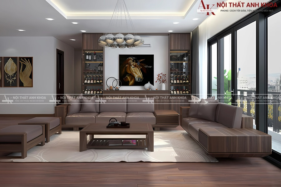 Mẫu tủ rượu chung cư tích hợp kệ ly siêu tiện lợi Mẫu tủ rượu chung cư tích hợp kệ ly siêu tiện lợi