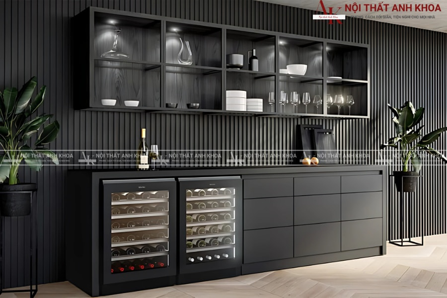 Tủ rượu gỗ MDF - Xu hướng mới cho chung cư Tủ rượu gỗ MDF - Xu hướng mới cho chung cư