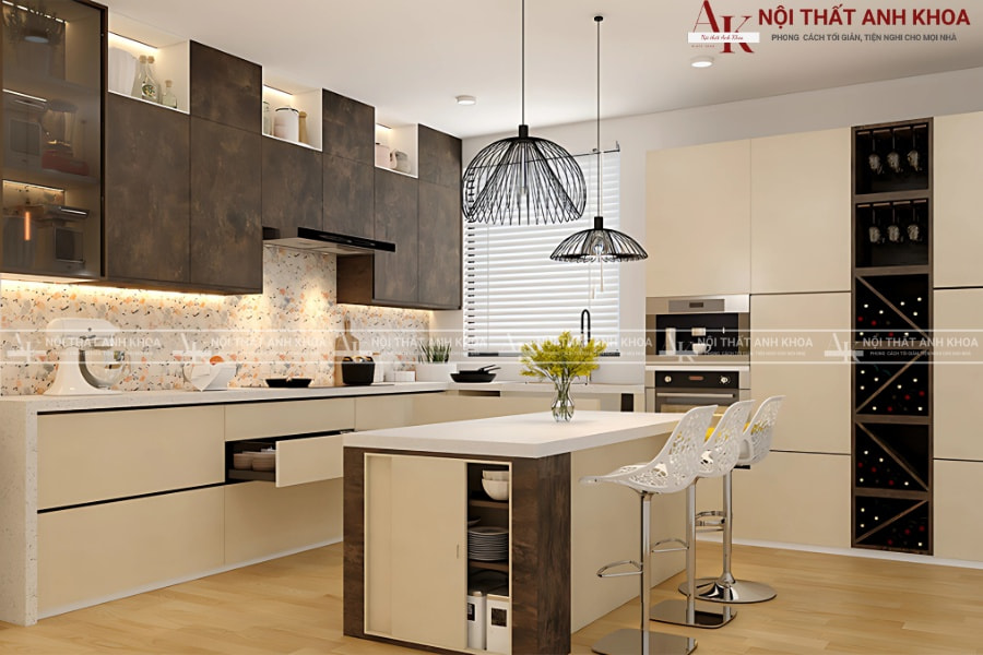 Tủ rượu chung cư - Tinh tế từng chi tiết Tủ rượu chung cư - Tinh tế từng chi tiết