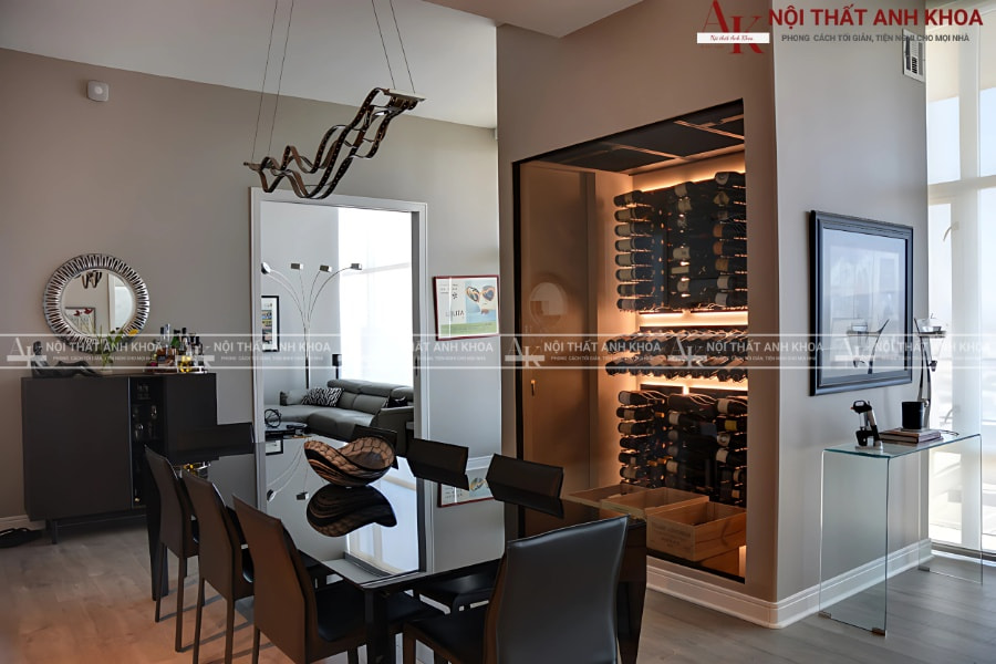 Không gian nhỏ vẫn đẹp với tủ rượu thiết kế tối ưu Không gian nhỏ vẫn đẹp với tủ rượu thiết kế tối ưu