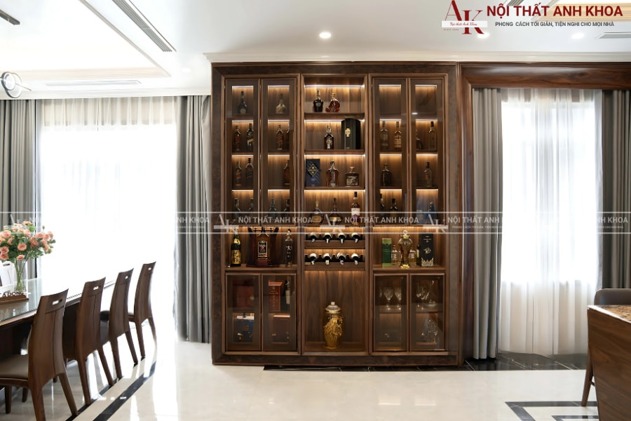 Tủ rượu chung cư - Mảnh ghép hoàn hảo cho phòng khách hiện đại Tủ rượu chung cư - Mảnh ghép hoàn hảo cho phòng khách hiện đại