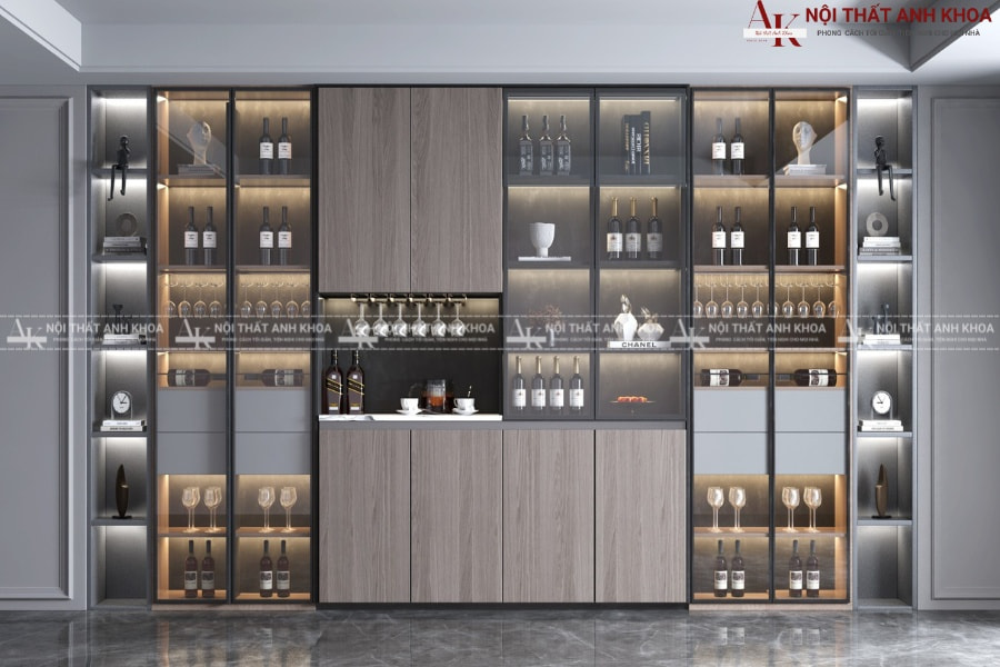 Mẫu tủ rượu bếp bán chạy nhất tại nội thất Anh Khoa Mẫu tủ rượu bếp bán chạy nhất tại nội thất Anh Khoa