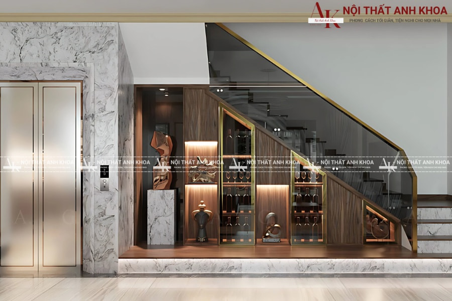 Tủ rượu gầm thang - Mang tài lộc may mắn vào nhà Tủ rượu gầm thang - Mang tài lộc may mắn vào nhà