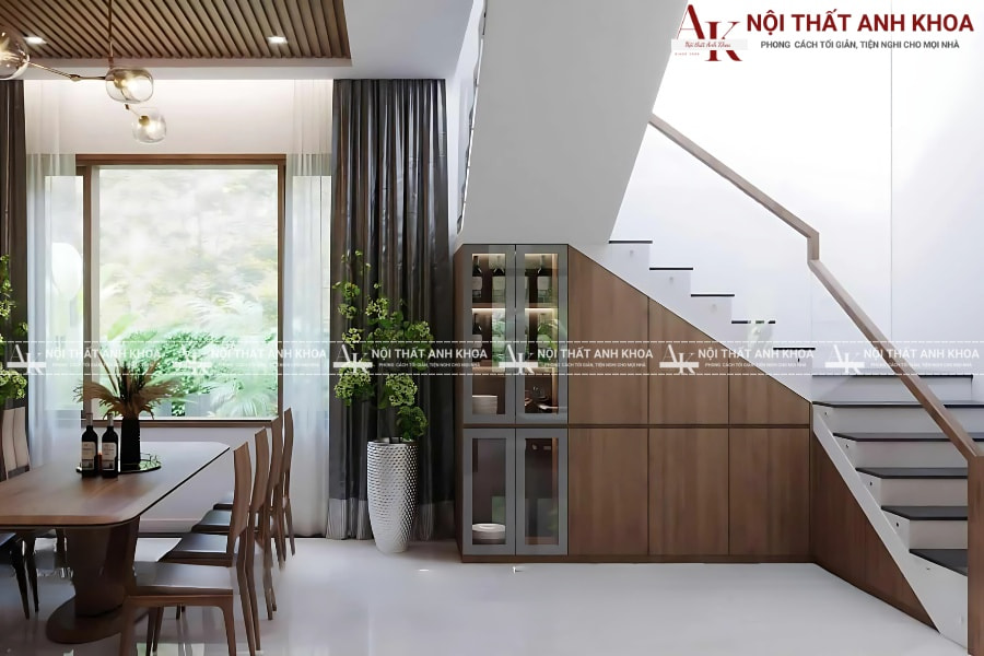 Tủ rượu gầm cầu thang - Tinh tế trong từng chi tiết Tủ rượu gầm cầu thang - Tinh tế trong từng chi tiết