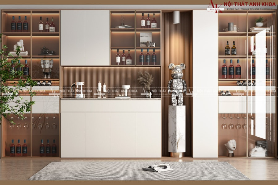 Tủ rượu gỗ công nghiệp cao cấp Tủ rượu gỗ công nghiệp cao cấp