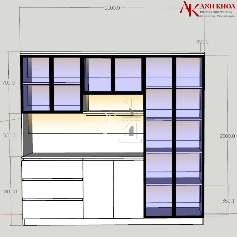 Tủ rượu gỗ MDF kết hợp cánh kính sang trọng Tủ rượu gỗ MDF kết hợp cánh kính sang trọng