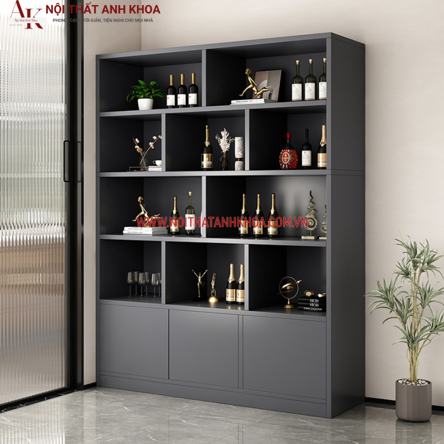 Tủ rượu gỗ công nghiệp ngăn cách phòng khách và bếp đẹp giá tốt Tủ rượu gỗ công nghiệp ngăn cách phòng khách và bếp đẹp giá tốt